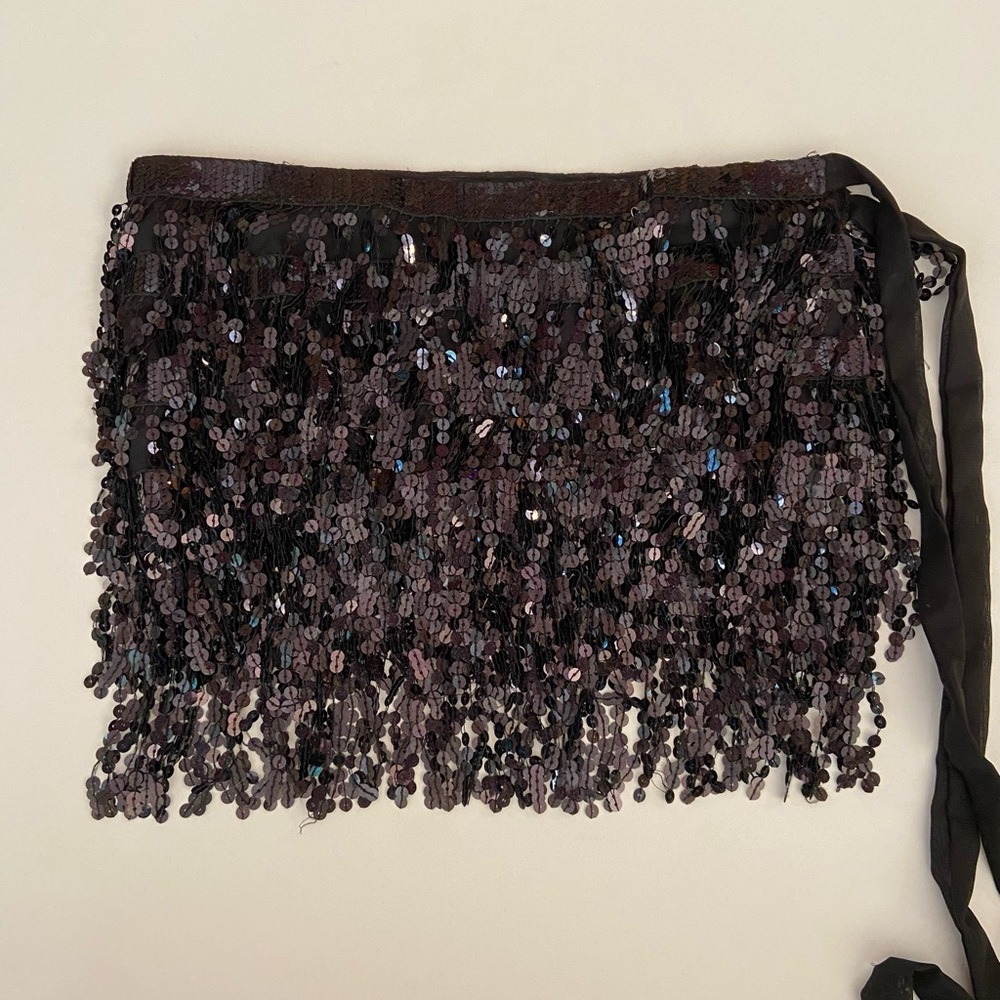 Sequin Fringe Skirt
